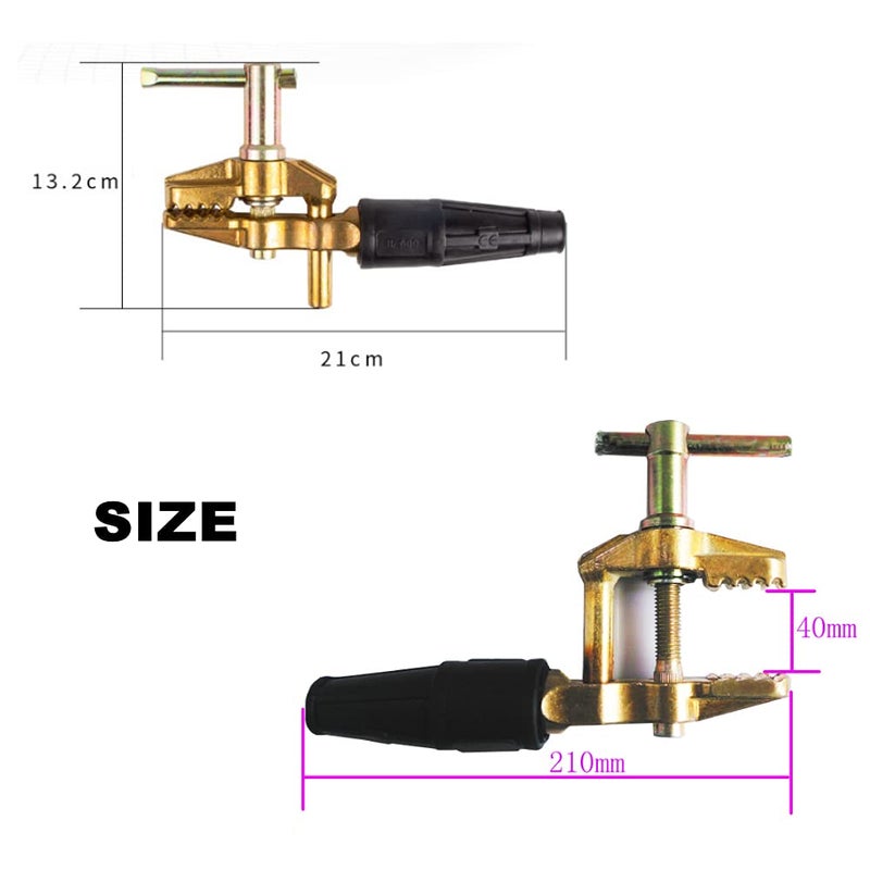 Thincol 600A Heavy Duty Brass Ground Welding Clamp, Industrial G-Type Ground Wire Clamp for Welder Tools - Image 3